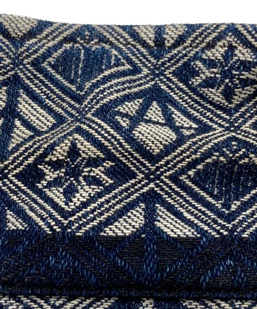 blackmeans（ブラックミーンズ）blackmeans (ブラックミーンズ) 和柄 総柄 ジップ ジャケット インディゴ サイズ:3の古着・服飾アイテム