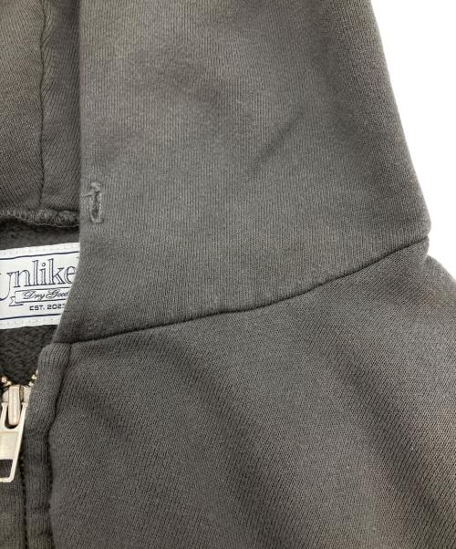 Unlikely（アンライクリー）Unlikely (アンライクリー) Raglan Zip Hoodie グレー サイズ:Lの古着・服飾アイテム