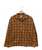 Gymphlexジムフレックス）の古着「開襟シャツジャケット」｜ブラウン