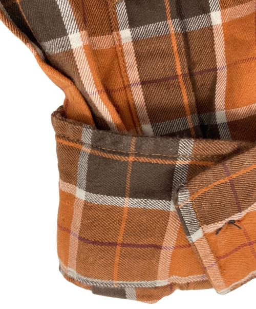 Gymphlex（ジムフレックス）Gymphlex (ジムフレックス) 開襟シャツジャケット ブラウン サイズ:Lの古着・服飾アイテム