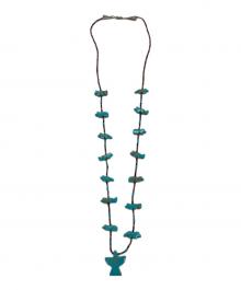 unknown（アンノーン）の古着「ターコイズオリーブシェルフェティッシュネックレス」