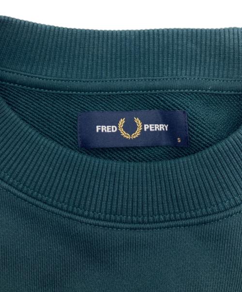FRED PERRY（フレッドペリー）FRED PERRY (フレッドペリー) Crew Neck Sweatshirt グリーン サイズ:Sの古着・服飾アイテム