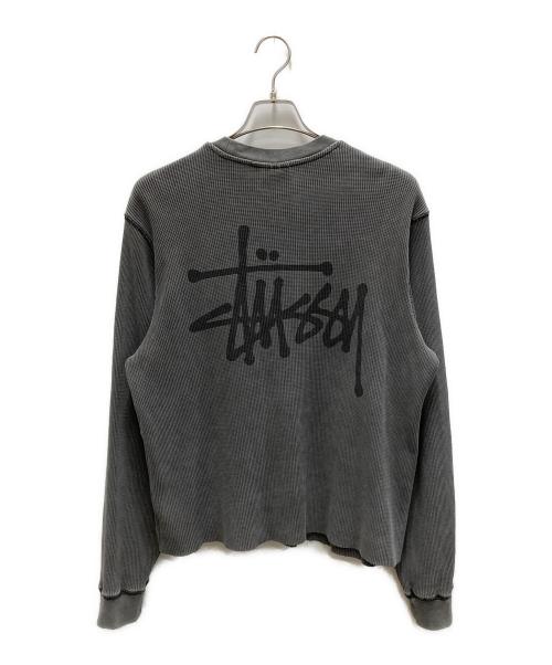 stussy（ステューシー）stussy (ステューシー) BASIC STOCK L/S THERMAL グレー サイズ:Mの古着・服飾アイテム