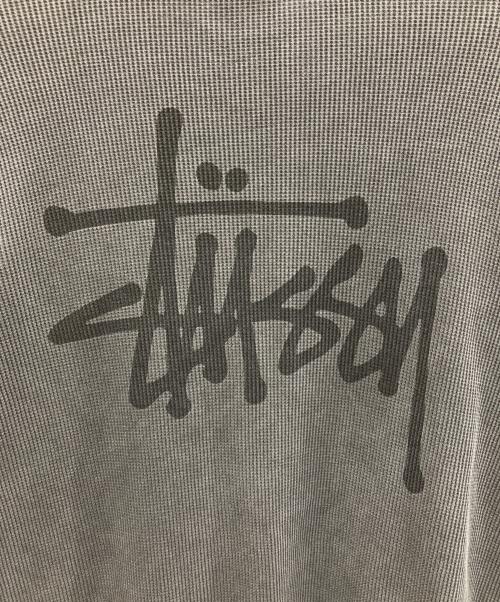 stussy（ステューシー）stussy (ステューシー) BASIC STOCK L/S THERMAL グレー サイズ:Mの古着・服飾アイテム