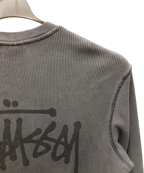 stussy（ステューシー）stussy (ステューシー) BASIC STOCK L/S THERMAL グレー サイズ:Mの古着・服飾アイテム