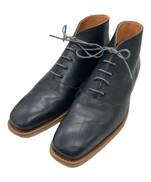 SCOTCH GRAIN（スコッチグレイン）SCOTCH GRAIN (スコッチグレイン) スパイダーチャッカブーツ ブラック サイズ:SIZE 25 1/2の古着・服飾アイテム
