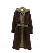 CLANEクラネ）の古着「MILITARY LAYER BOA COAT」｜グリーン×ブラウン