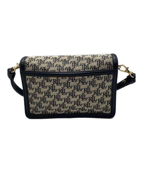 LAUREN RALPH LAUREN（ローレンラルフローレン）LAUREN RALPH LAUREN (ローレンラルフローレン) 総柄ショルダーバッグ ブラック×グレーの古着・服飾アイテム