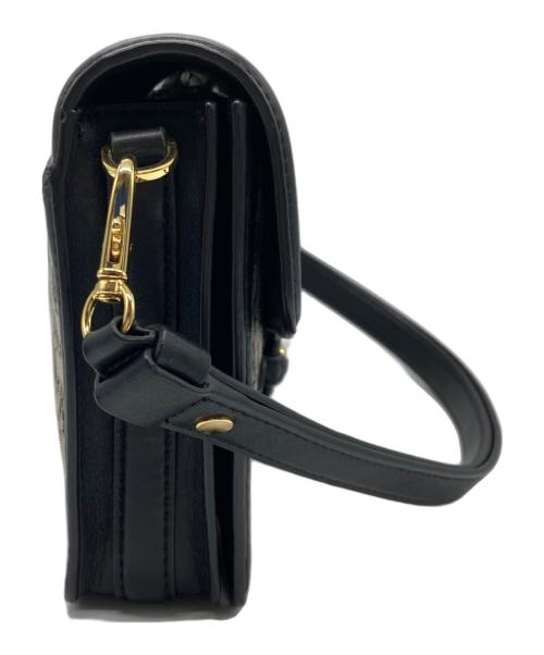 LAUREN RALPH LAUREN（ローレンラルフローレン）LAUREN RALPH LAUREN (ローレンラルフローレン) 総柄ショルダーバッグ ブラック×グレーの古着・服飾アイテム