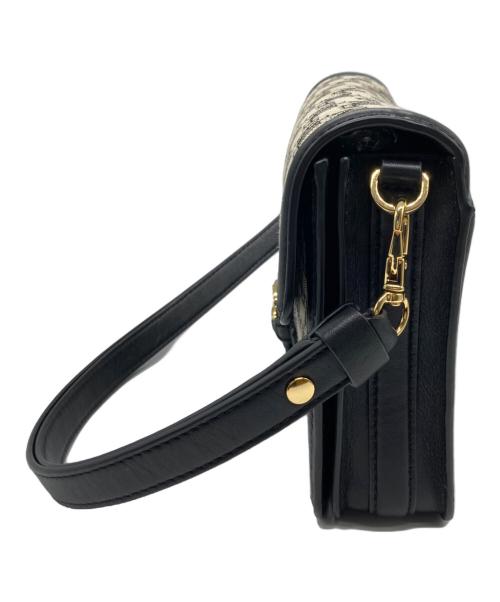 LAUREN RALPH LAUREN（ローレンラルフローレン）LAUREN RALPH LAUREN (ローレンラルフローレン) 総柄ショルダーバッグ ブラック×グレーの古着・服飾アイテム