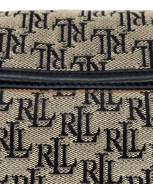 LAUREN RALPH LAUREN（ローレンラルフローレン）LAUREN RALPH LAUREN (ローレンラルフローレン) 総柄ショルダーバッグ ブラック×グレーの古着・服飾アイテム
