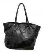 Joe McCOY×豊岡鞄ジョーマッコイ×トヨオカカバン）の古着「LEATHER TOTE BAG / PATCH WORK LONG」｜ブラック