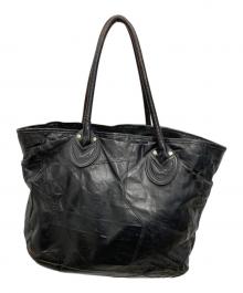 Joe McCOY×豊岡鞄（ジョーマッコイ×トヨオカカバン）の古着「LEATHER TOTE BAG / PATCH WORK LONG」｜ブラック