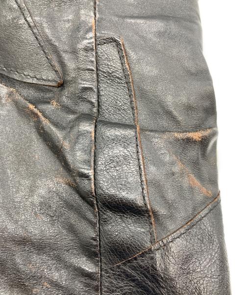 Joe McCOY（ジョーマッコイ）Joe McCOY (ジョーマッコイ) 豊岡鞄 (トヨオカカバン) LEATHER TOTE BAG / PATCH WORK LONG ブラックの古着・服飾アイテム