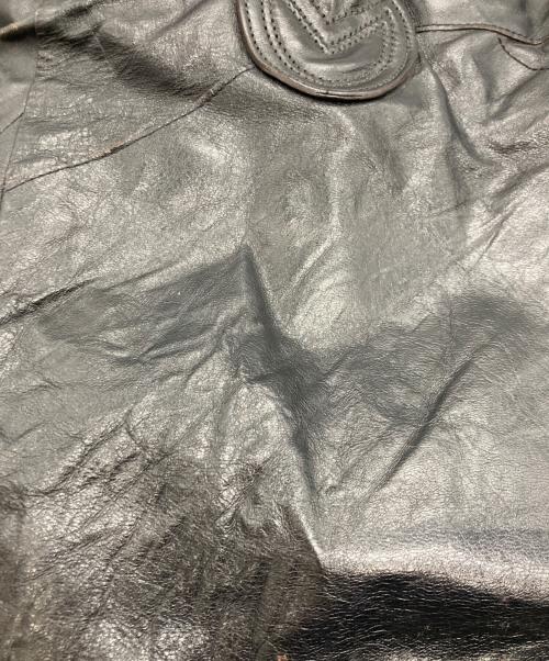 Joe McCOY（ジョーマッコイ）Joe McCOY (ジョーマッコイ) 豊岡鞄 (トヨオカカバン) LEATHER TOTE BAG / PATCH WORK LONG ブラックの古着・服飾アイテム