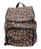 Kate Spadeケイトスペード）の古着「ザ リトルベターサム レオパード ミディアム バックパック」｜ブラウン