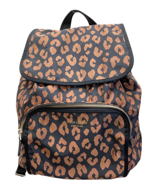 Kate Spade（ケイトスペード）Kate Spade (ケイトスペード) ザ リトルベターサム レオパード ミディアム バックパック ブラウンの古着・服飾アイテム