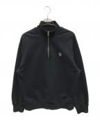 maison kitsuneメゾンキツネ）の古着「フォックスヘッド コンフォート ハーフジップ スウェットシャツ」｜ブラック