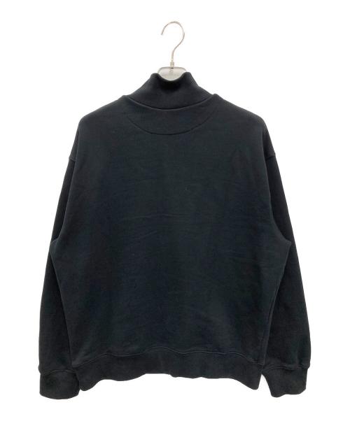 maison kitsune（メゾンキツネ）MAISON KITSUNE (メゾンキツネ) フォックスヘッド コンフォート ハーフジップ スウェットシャツ ブラック サイズ:XLの古着・服飾アイテム