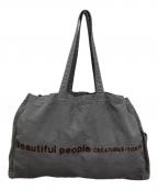 beautiful peopleビューティフルピープル）の古着「brushed logo leisure bag」｜グレー