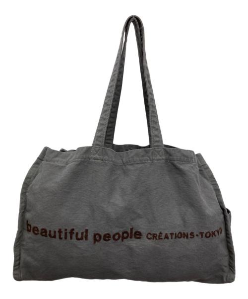 beautiful people（ビューティフルピープル）beautiful people (ビューティフルピープル) brushed logo leisure bag グレーの古着・服飾アイテム