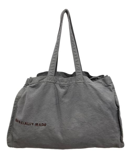 beautiful people（ビューティフルピープル）beautiful people (ビューティフルピープル) brushed logo leisure bag グレーの古着・服飾アイテム