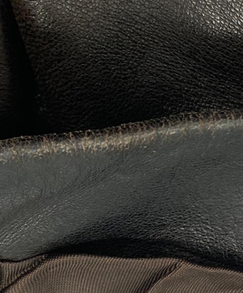 PRADA（プラダ）PRADA (プラダ) レザーテーラードジャケット ブラウン サイズ:54の古着・服飾アイテム