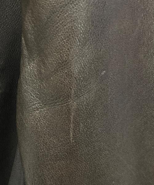 PRADA（プラダ）PRADA (プラダ) レザーテーラードジャケット ブラウン サイズ:54の古着・服飾アイテム