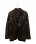 PRADA（プラダ）の古着「レザーテーラードジャケット」｜ブラウン