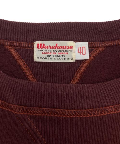 WAREHOUSE（ウエアハウス）WAREHOUSE (ウエアハウス) 両Vスウェット バーガンディー サイズ:40の古着・服飾アイテム