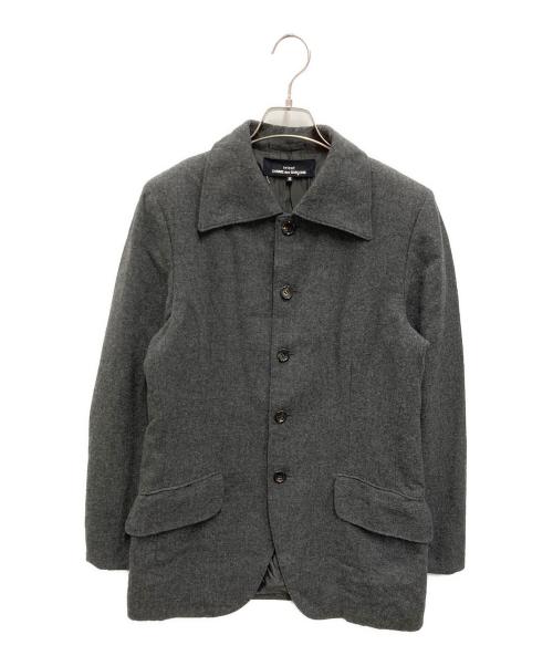 tricot COMME des GARCONS（トリココムデギャルソン）tricot COMME des GARCONS (トリココムデギャルソン) ウールステンカラーコート グレー サイズ:Mの古着・服飾アイテム