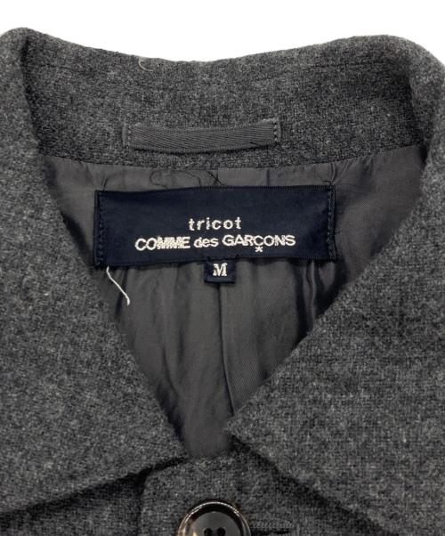 tricot COMME des GARCONS（トリココムデギャルソン）tricot COMME des GARCONS (トリココムデギャルソン) ウールステンカラーコート グレー サイズ:Mの古着・服飾アイテム