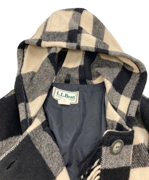 L.L.Bean（エルエルビーン）L.L.Bean (エルエルビーン) チェックコート アイボリー×ブラック サイズ:Lの古着・服飾アイテム
