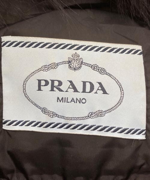 PRADA（プラダ）PRADA (プラダ) フォックスファーキルティングダウンコート ブラック サイズ:38の古着・服飾アイテム