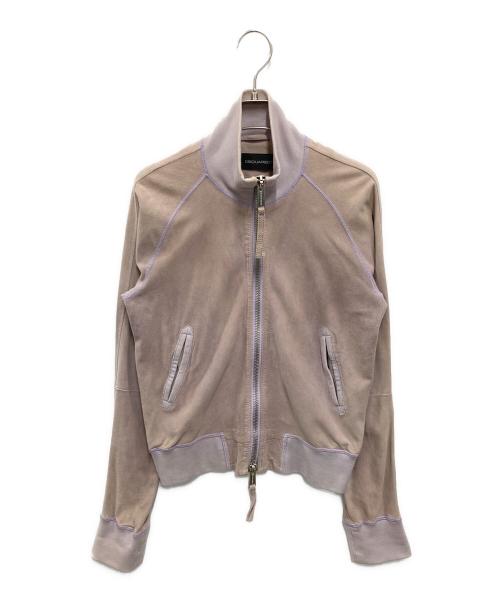 DSQUARED2（ディースクエアード）DSQUARED2 (ディースクエアード) スエードジップアップジャケット ピンク サイズ:40の古着・服飾アイテム
