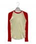 AURALEE（オーラリー）の古着「super sheer raglan」｜レッド×アイボリー