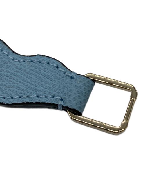 Valextra（ヴァレクストラ）Valextra (ヴァレクストラ) イジィデ ウェーブ別売り ショルダーストラップ ブルーの古着・服飾アイテム