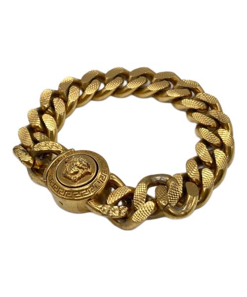 VERSACE（ヴェルサーチェ）VERSACE (ヴェルサーチェ) メドゥーサ チェーンブレスレット ゴールドの古着・服飾アイテム