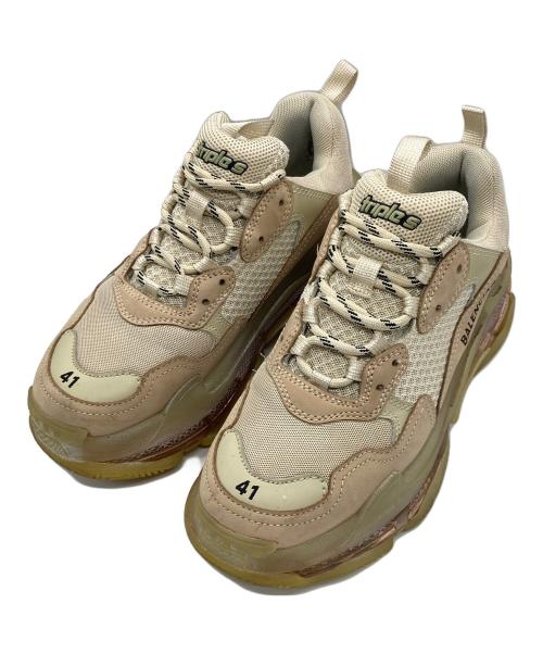 BALENCIAGA（バレンシアガ）BALENCIAGA (バレンシアガ) TRIPLE S CLEAR SOLE スニーカー ベージュ サイズ:27cmの古着・服飾アイテム
