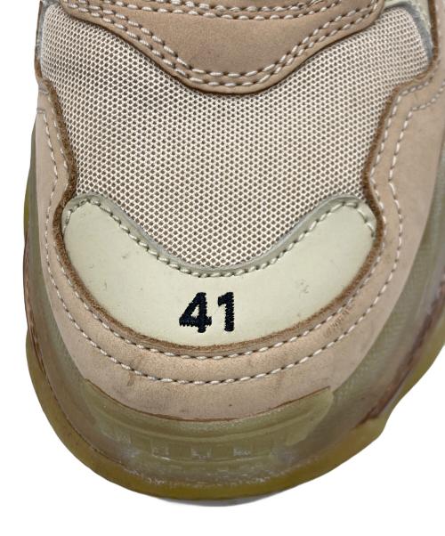 BALENCIAGA（バレンシアガ）BALENCIAGA (バレンシアガ) TRIPLE S CLEAR SOLE スニーカー ベージュ サイズ:27cmの古着・服飾アイテム