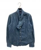 POLO RALPH LAURENポロ・ラルフローレン）の古着「ボウタイリボンデニムダンガリーシャツ」｜インディゴ