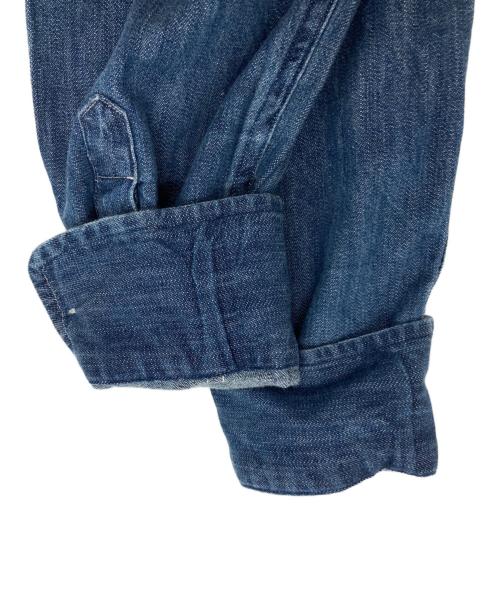 POLO RALPH LAUREN（ポロ・ラルフローレン）POLO RALPH LAUREN (ポロ・ラルフローレン) ボウタイリボンデニムダンガリーシャツ インディゴ サイズ:6の古着・服飾アイテム