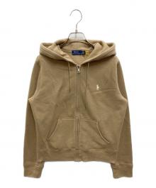 POLO RALPH LAUREN（ポロ・ラルフローレン）の古着「裏起毛ジップアップパーカー」｜ベージュ