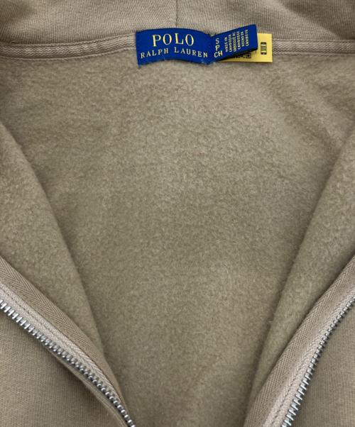 POLO RALPH LAUREN（ポロ・ラルフローレン）POLO RALPH LAUREN (ポロ・ラルフローレン) 裏起毛ジップアップパーカー ベージュ サイズ:Ｓの古着・服飾アイテム