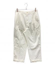 POLO RALPH LAUREN（ポロ・ラルフローレン）の古着「White Straight-Leg Mid-Rise Casual Pants.」｜ホワイト