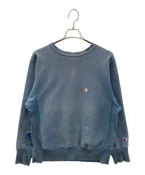 Champion REVERSE WEAVE（チャンピオン リバース ウィーブ）Champion REVERSE WEAVE (チャンピオン リバース ウィーブ) 【古着】目ありクルーネックスウェット ネイビー サイズ:Lの古着・服飾アイテム