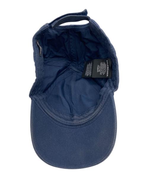 BALENCIAGA（バレンシアガ）BALENCIAGA (バレンシアガ) ロゴ刺繍キャップ ネイビー サイズ:Lの古着・服飾アイテム
