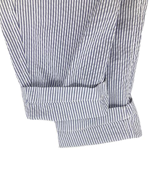 BEAMS PLUS（ビームスプラス）BEAMS PLUS (ビームスプラス) 3B Shirt Jacket COOLMAX (R) Seersucker ホワイト×ネイビー サイズ:XLの古着・服飾アイテム