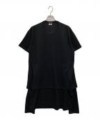 COMME des GARCONS HOMME PLUSコムデギャルソンオムプリュス）の古着「レイヤードロングTシャツ」｜ブラック