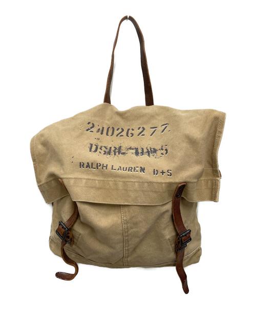 RALPH LAUREN（ラルフローレン）RALPH LAUREN (ラルフローレン) キャンバスショルダーバッグ ベージュの古着・服飾アイテム